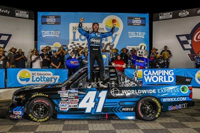 Ross Chastain wins Charlotte Truck race in dramatic finish