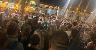 Huge crowds at Cardiff train station as thousands of Ed Sheeran fans try to leave city