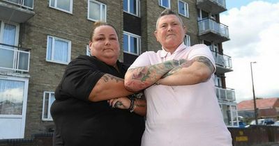 Couple desperate to leave 'dirty' council flat block that 'stinks of urine and cannabis'