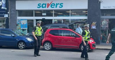 Prestwick Main Street closed after car crashes into Savers shop