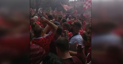 Liverpool fans party in queues outside Paris fan park before Champions League final