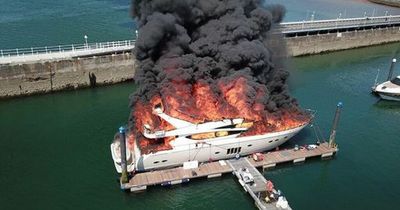 Devon yacht fire: Huge £6million superyacht goes up in flames