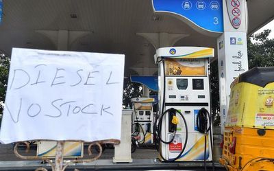 `No stock’ boards at petrol bunks