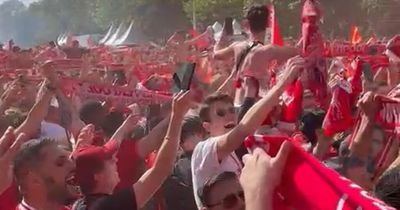 Watch stunning moment Liverpool fans take over Paris and sing You'll Never Walk Alone