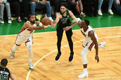 ‘If it was easy, it wouldn’t be us,” says Derrick White of Celtics’ failure to close out Miami Heat in Game 6