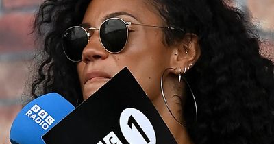 Vick Hope flashes huge ring at Radio 1's Big Weekend after engagement to Calvin Harris