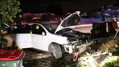 Rideshare passengers detain driver in West Perth crash that left trail of destruction