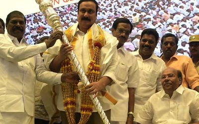 PMK president Anbumani Ramadoss meets Stalin, Palaniswami