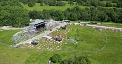 'Two weeks and counting': Aerial images show how Parklife site is coming together with less than a fortnight to go