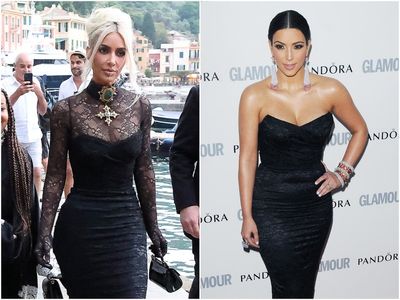 Kim Kardashian re-wore a dress from 2011 to Kourtney’s wedding