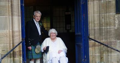 'Cute' elderly couple tie the knot in Scotland 60 years after getting engaged