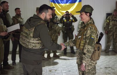 Zelenskyy visits front lines in Ukraine’s battle-scarred northeast