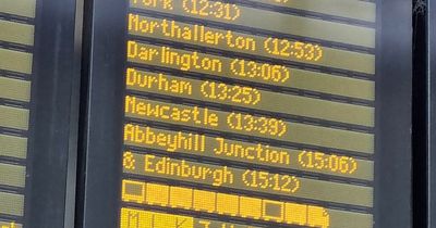 Edinburgh passengers baffled after 'ghost station' appears on departures board