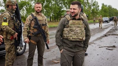 Ukrainian President visits front line in first official appearance outside Kyiv since Russia invaded