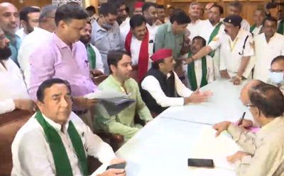 Jayant Chaudhary files nomination for RS elections; Akhilesh Yadav also present