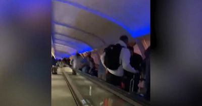 Footage shows HUGE queue for TUI bag-drop at Manchester Airport as passengers wait for hours this morning