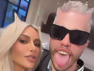 Pete Davidson sports platinum blonde hair to match with Kim Kardashian