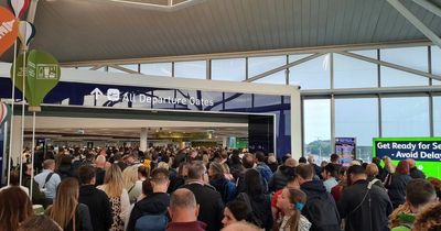 Bristol Airport 'chaos' at start of half-term as people queue to get into terminal