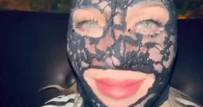 Madonna terrifies Instagram fans with lace balaclava as she puffs on a hookah pipe