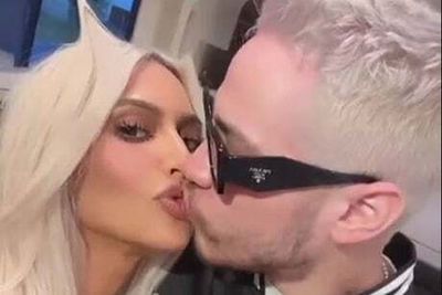 Kim Kardashian and Pete Davidson look more loved-up than ever as they show off matching blonde hairstyles