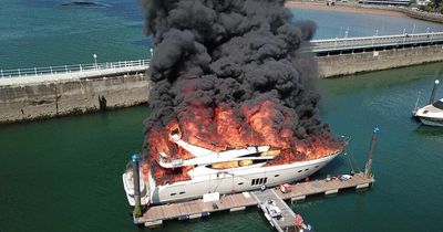 Family was on board superyacht 35 minutes before it exploded in fireball