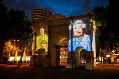 Tributes to the Queen light up Marble Arch and Stonehenge for Platinum Jubilee