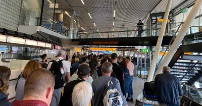 'People behave like animals' as Brits stuck in massive queues at Amsterdam Airport