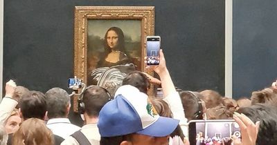 Mona Lisa attacked with cake by man disguised as old woman in wheelchair