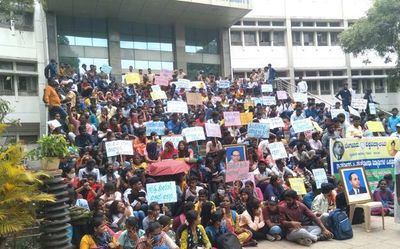 BU students protest against FIR against two students