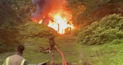 Fire crews rush to blaze at Loch Lomond's Wallaby Island