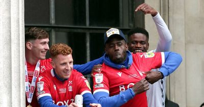 Keinan Davis' brilliant celebrations during Nottingham Forest promotion party