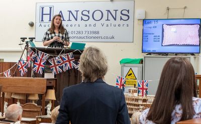 Cot blanket made by Queen Mary in 1930s sparks auction bidding battle