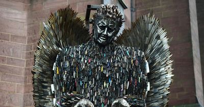'Knife angel' sculpture made of 100,000 confiscated knives to return to Merseyside