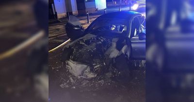 Man 'lucky' to be alive after Mercedes burst into flames whilst he was driving