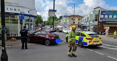 Man arrested after car crashes into shop windows on Whiteladies Road