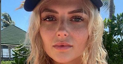 Lucy Fallon looks incredible on Maldives holiday as she declares her love for her footballer beau