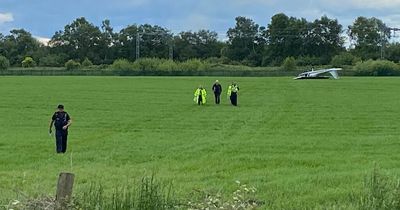 Investigation after two people rushed to hospital in plane crash