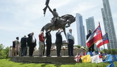 Ceremony at Logan statue commemorates Memorial Day