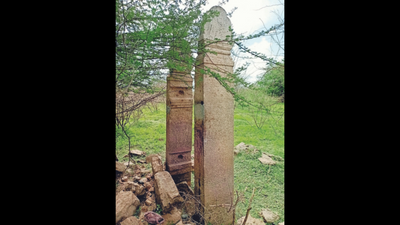 9th century stone sluice with inscriptions found near Madurai