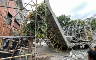 Bengaluru hospital portico collapses, 4 injured