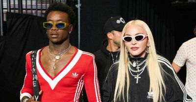 Madonna's son David Banda looks out of this world in red Adidas x Gucci dress