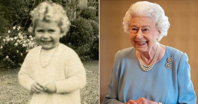 Queen shown with same mischievous smile and stance she had as a toddler in new picture