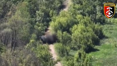 Defending Troops Bomb Russian Armored Vehicle On Quiet Country Lane