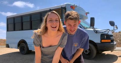 Brit couple live the dream converting and driving iconic buses for epic US trip