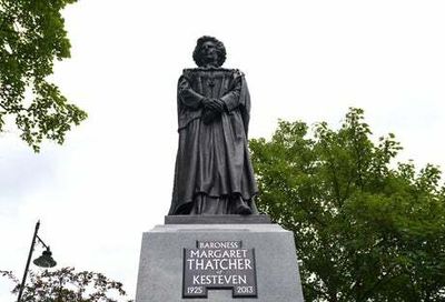 Margaret Thatcher statue unveiled in her home town of Grantham despite protests