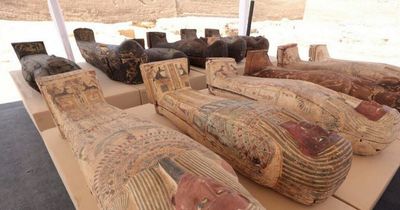 Archeologists in Egypt open newly discovered coffins that have been shut for 2,500 years