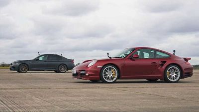 BMW M5 CS Fights Decade-Old Porsche Turbo S In Close Drag Race