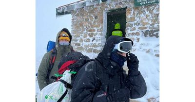 Police alpine team rescues two men trapped by icy weather blast