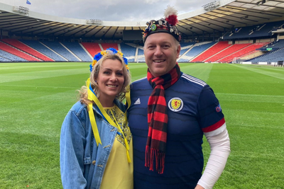 Scottish husband and Ukrainian wife head to separate ends of Hampden for World Cup play-off