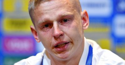 Man City star Oleksandr Zinchenko breaks down in tears during emotional Ukraine press conference